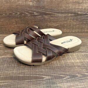 Eastland Hazel Leather Slide Sandals - Size 8